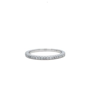 14k White Gold Diamond Wedding Band .30ctw