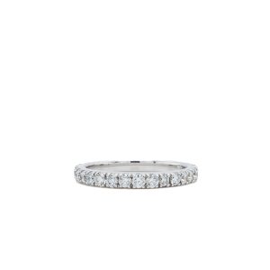 14k White Gold Diamond Wedding Band .58ctw