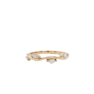 14k Yellow Gold Diamond Vine Band