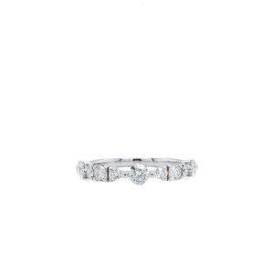 14k White Gold Diamond Band