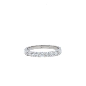 14k White Gold Seven-Stone Diamond Band .33ctw