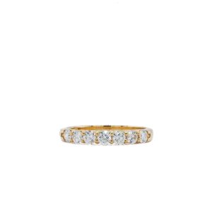 14k Yellow Gold Seven-Stone Diamond Bane .50ctw