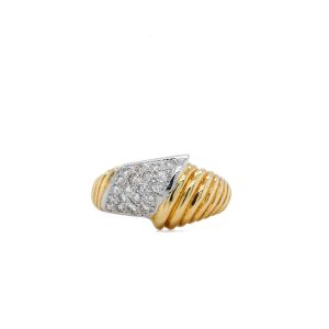 14k Two Tone Gold Diamond Ring