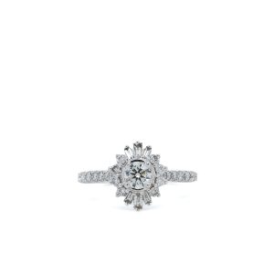 14k White Gold Diamond Engagement Ring .75ctw