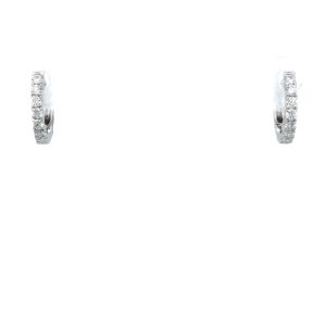 Platinum Diamond Huggie Earrings .25ctw