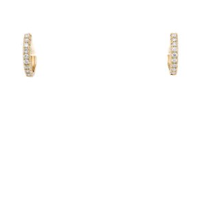14k Yellow Gold Diamond Huggie Earrings .14ctw