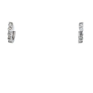 10k White Gold Diamond Huggie Earrings .25ctw