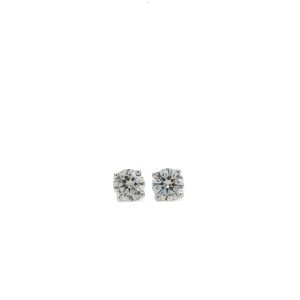 14k White Gold Diamond Stud Earrings .72ctw