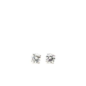 14k White Gold Diamond Stud Earrings 1.01ctw