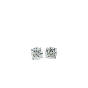 14k White Gold Diamond Stud Earrings 1.52ctw