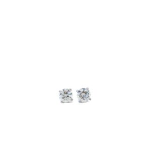 14k White Gold Diamond Stud Earrings .32ctw