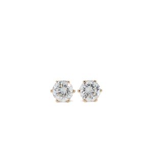 14k Yellow Gold Diamond Stud Earrings 1.60ctw