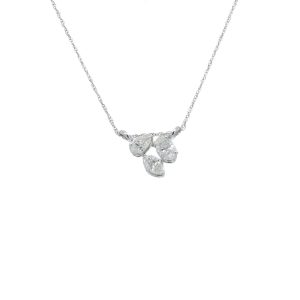 14k White Gold Diamond Pendant
