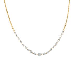 14k Yellow Gold Pierced Diamond Necklace .50ctw