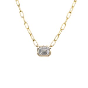 14k Yellow Gold Diamond Cluster Pendant