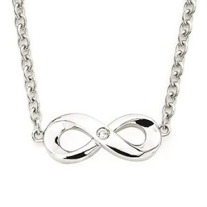 Diva Diamonds Sterling Silver Diamond Infinity Pendant