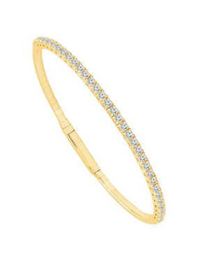 14k Yellow Gold Diamond Flex Bracelet 1.40ctw