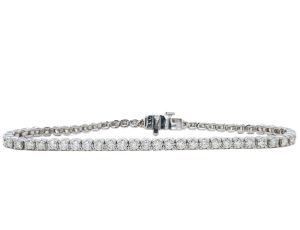 14k White Gold Diamond Tennis Bracelet 3.01ctw
