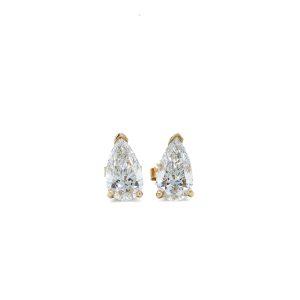 14k Yellow Gold Lab Grown Diamond Pear Stud Earrings 2.36ctw