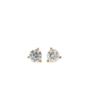 14k Yellow Gold Lab Grown Diamond Stud Earrings 1.42ctw