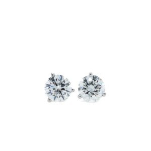 14k White Gold Lab Grown Diamond Stud Earrings 3.06ctw