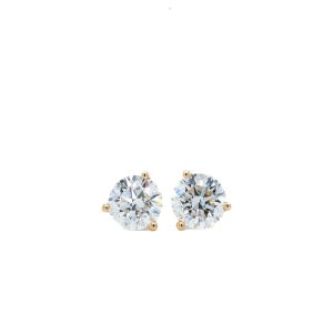 14k Yellow Gold Lab Grown Diamond Stud Earrings 3.10ctw