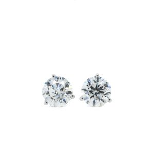 14k White Gold Lab Grown Diamond Stud Earrings 3.91ctw