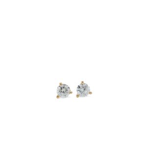 14k Yellow Gold Lab Grown Diamond Stud Earrings .33ctw