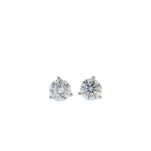 14k White Gold Lab Grown Diamond Stud Earrings 1.59ctw