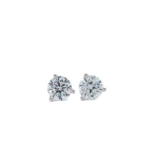 14k White Gold Lab Grown Diamond Stud Earrings 2.08ctw