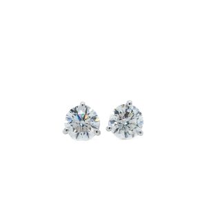 14k White Gold Lab Grown Diamond Stud Earrings 2.56ctw