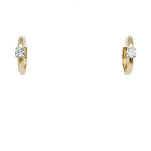 10k Yellow Gold Lab Grown Diamond Huggie Earrings