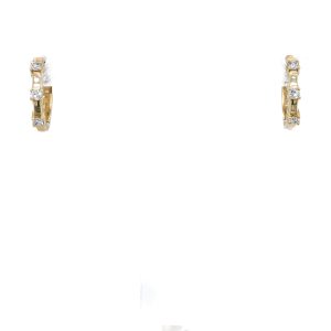 10k Yellow Gold Lab Grown Diamond Huggie Earrings