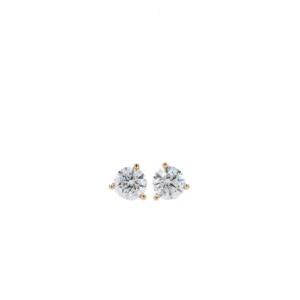 14k Yellow Gold Lab Grown Diamond Stud Earrings 1.05ctw