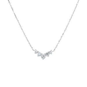 10k White Gold Lab Grown Diamond Necklace