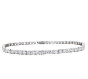 14k White Gold Lab Grown Diamond Tennis Bracelet 4.45ctw