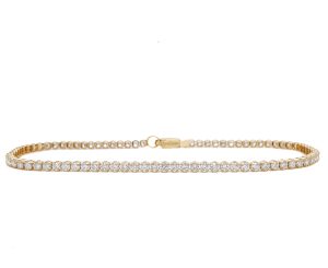 14k Yellow Gold Lab Grown Diamond Tennis Bracelet 1.85ctw