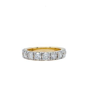 14k Two Tone Gold Lab Grown Diamond Band 2.00ctw