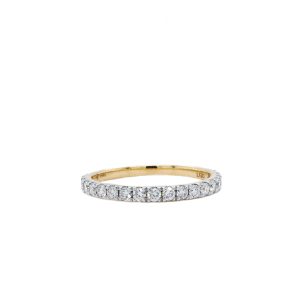 14k Two Tone Gold Lab Grown Diamond Band .50ctw