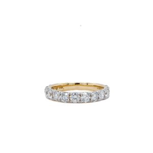 14k Two Tone Gold Lab Grown Diamond Band 1.50ctw