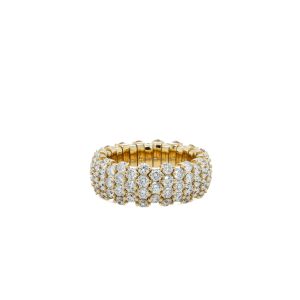 14k Yellow Gold Lab Grown Diamond Stretch Band 4.28ctw