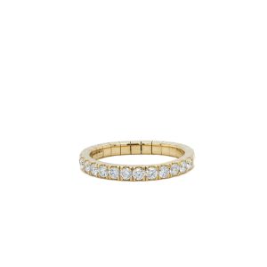 14k Yellow Gold Lab Grown Diamond Stretch Band .49ctw
