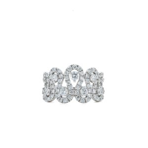 14k White Gold Lab Grown Diamond Swirl Ring