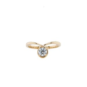 14k Yellow Gold Lab Grown Diamond Loop Ring