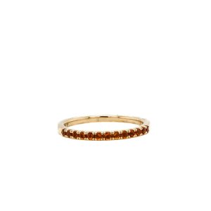 14k Yellow Gold Citrine Birthstone Band