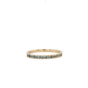 14k Yellow Gold Aquamarine Birthstone Band