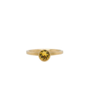 14k Yellow Gold Yellow Sapphire Bezel Ring