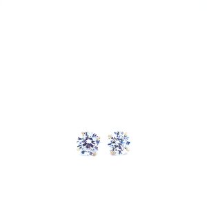 10k Yellow Gold Cubic Zirconia Birthstone Stud Earrings