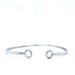 14k White Gold Flexible Cuff Bracelet