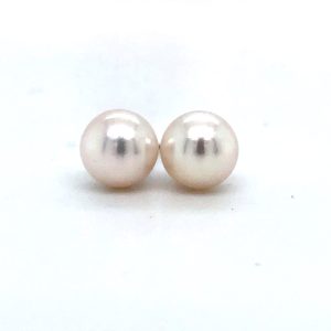 14k White Gold 7.5 mm Pearl Stud Earrings